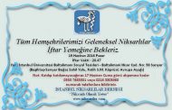 Tüm Hemşehrilerimizi Geleneksel Niksarlılar İftar Yemeğine Bekleriz