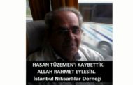 Vefat ve Başsağlığı; Hasan Tüzemen